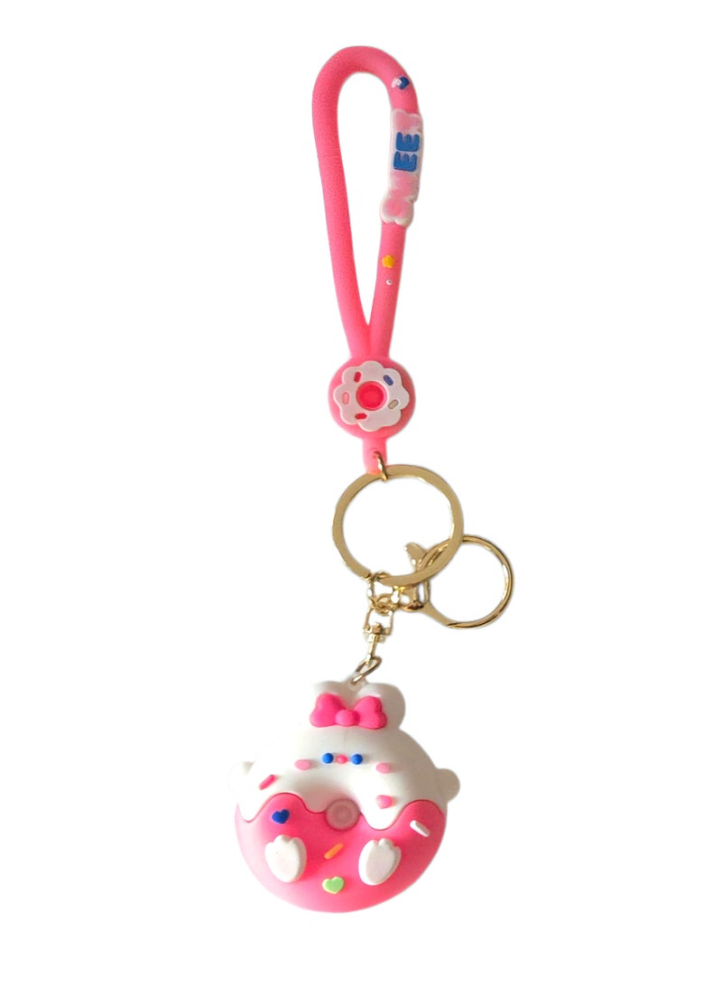 ميدالية رابر شكل دونتس لون وردي - Image 1